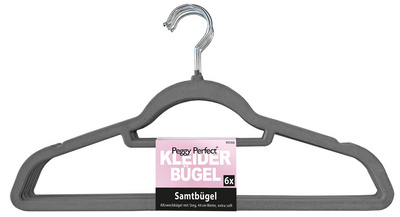 Peggy Perfect Cintre "Velours" avec barre, pack de 6