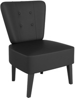 PAPERFLOW Fauteuil visiteur Brighton, simili cuir, noir