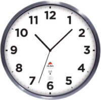 ALBA Horloge murale radiopilotée "HOREXTRARC" blanc / argent