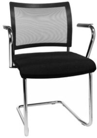 Topstar Chaise de bureau "filet Visit 20", noir