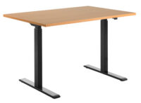 Topstar Bureau réglable en hauteur, (L)1.800 mm, noir/hêtre