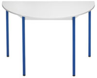 SODEMATUB table de réunion147DRGBL,demi-rond,gris clair/bleu