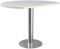kerkmann Table d'appoint ARTLINE, rond, décor en bois, blanc