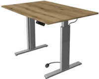 kerkmann Table de bureau assis-debout Move 3 tube, chêne