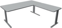 kerkmann Bureau UNIC avec extension, (L)2.000 mm, gris clair