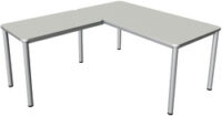 kerkmann Bureau PRIME avec extension, (L)1.800 mm, gris