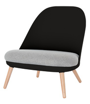 PAPERFLOW Fauteuil visiteur COCOON, noir