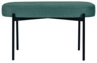 PAPERFLOW Banc oval GAIA, taille M, habillage tissu, vert