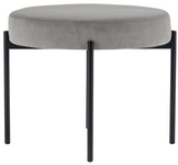 PAPERFLOW Banc GAIA, rond, habillage velours, gris
