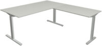 kerkmann Bureau "Form 2" avec extension, (L)1.800 mm, gris