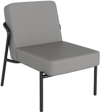 PAPERFLOW Fauteuil visiteur MEDSO KLASSIK S simili-cuir gris