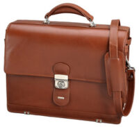 Alassio Porte-documents "MOCCA", cuir, cognac