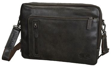 PRIDE&SOUL Sac à bandoulière "KING", cuir, marron