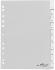 DURABLE Intercalaires en plastique, format A4, PP, 10 pièces