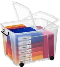CEP Boîte de rangement strata, avec des roues, 75 litres