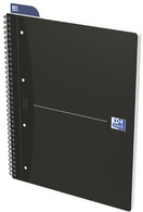 Oxford Cahier à spirale "Smart Black", A4+, quadrillé, noir