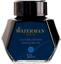 WATERMAN Flacon d'encre, contenu: 50 ml, bleu sérénité