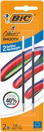 BIC Recharge pour stylo à bille 4 Colours Smooth, S, noir