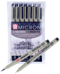 SAKURA Feutre fineliner PIGMA MICRON, étui 6+1, noir