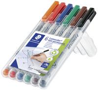 STAEDTLER Marqueur non permanent 311S Lumocolor, étui de 6