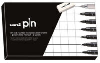 uni-ball Set d'instruments d'écriture pin, coffret de 8