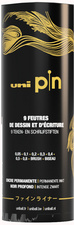 uni-ball Feutre technique uni pin, tube en métal de 9 pièces