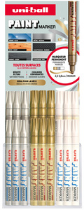 uni-ball Marqueur permanent PAINT PX20, présentoir de 36