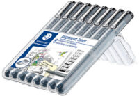 STAEDTLER Feutre à pigment, noir, étui de 8