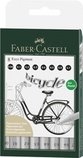 FABER-CASTELL Stylo-feutre ECCO PIGMENT, étui de 8, noir