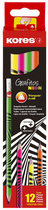 Kores Crayon à papier "Grafitos Neon", degré de dureté: HB