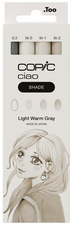 COPIC Marqueur ciao, kit 3+1 SHADE "Light Warm Gray