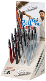 WEDO Stylo à bille rétractable ARENZO, présentoir de 16