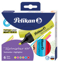 Pelikan Surligneur Textmarker 490, étui de 6, assorti