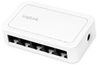 LogiLink Switch de bureau Gigabit Ethernet, 5 ports, blanc