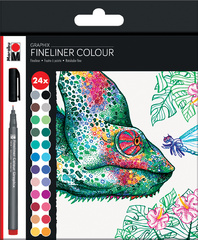 Marabu Fineliner COLOUR GRAPHIX HYPNOTIZE, étui carton de 24