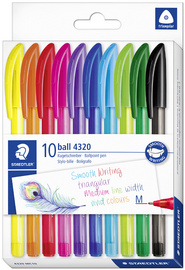 STAEDTLER Stylo à bille rétractable ball 4230 M, étui de 10