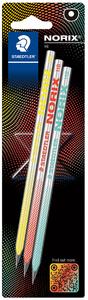 STAEDTLER Crayon de papier NORIX, HB, blister de 3