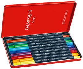 CARAN D'ACHE Feutre FIBRALO Brush, étui métal de 10 – Image 3