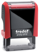 trodat Tampon pour texte Printy 4910 4.0, 3 lignes, rouge