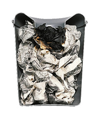 EXACOMPTA Corbeille à papier anti-feu, 15 litres, PP, granit