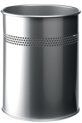 DURABLE Corbeille à papier METALLique, rond, 15 litres