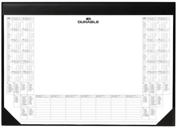 DURABLE Sous-main avec bloc de calendrier, noir