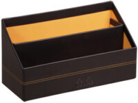 RHODIA Porte-courrier, en simili cuir, noir
