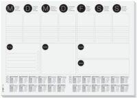 sigel Sous-main bloc papier, A3, noir/blanc