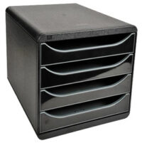 EXACOMPTA Module de classement BIG-BOX, 4 tiroirs, noir
