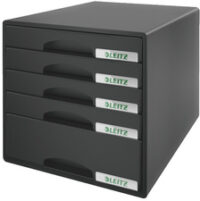 LEITZ Module de classement Plus, 5 tiroirs, noir