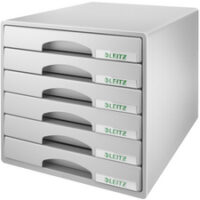 LEITZ Module de classement Plus, 6 tiroirs, gris
