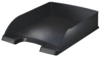 LEITZ Corbeille à courrier Style, A4, polystyrène,noir satin