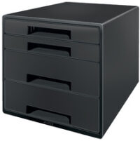 LEITZ Bloc de classement Recycle CUBE, 4 tiroirs, noir