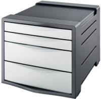 Esselte Module de classement Europost, 4 tiroirs, gris/blanc